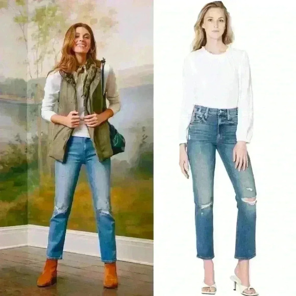 Mother Superior Denim High Waisted Rider Far Beyond the Sky Straight Leg Size 26 - Picture 1 of 14
